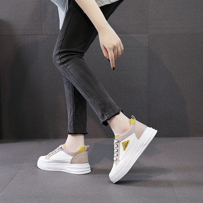 Plateau Sneaker Damen Stylisch Atmungsaktiv Rutschfest
