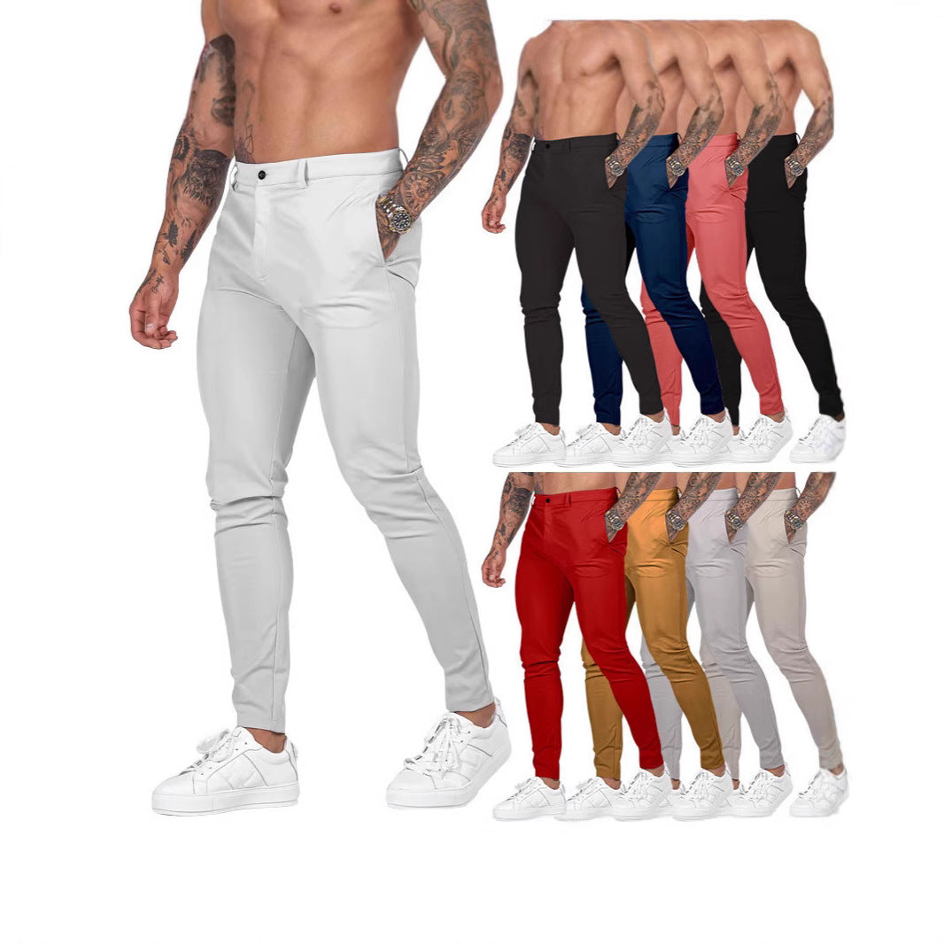 Herren Slim Fit Hosen Elastisch Mit Taschen Modern - BerlinGlamour