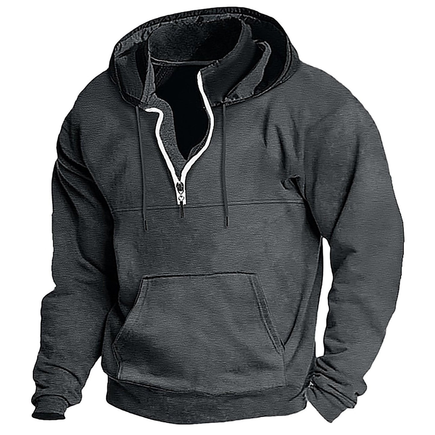 Herren Fleece Hoodie Halbzipp mit Kapuze Größe XL - BerlinGlamour