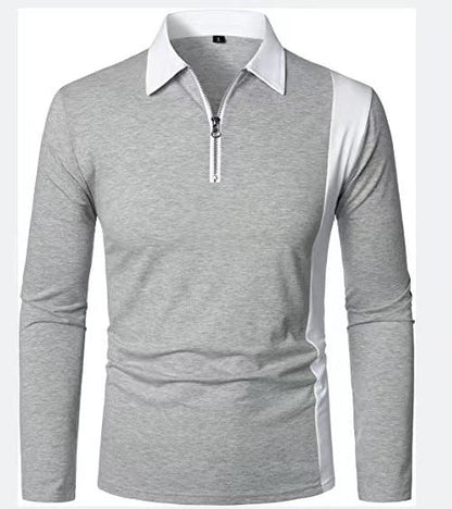 Herren Poloshirt Sportlich Reißverschluss Modern