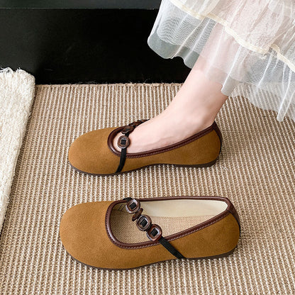 Damen Ballerina Schuhe Elegant Schmuck Detail