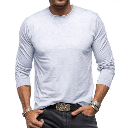 Bequemes Herren Langarmshirt aus Baumwolle Modern