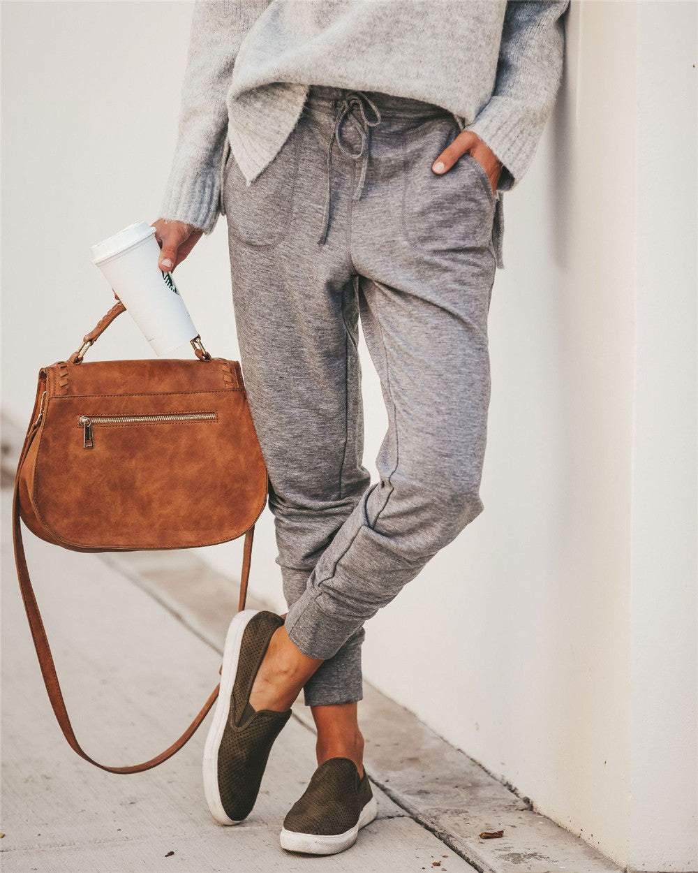 Bequeme Sweatpants Relaxed Fit Baumwolle Elastisch