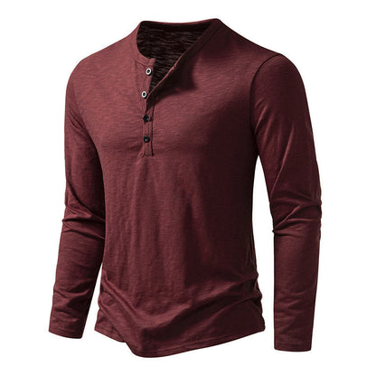 Herren Langarmshirt Atmungsaktiv V-Ausschnitt Modern