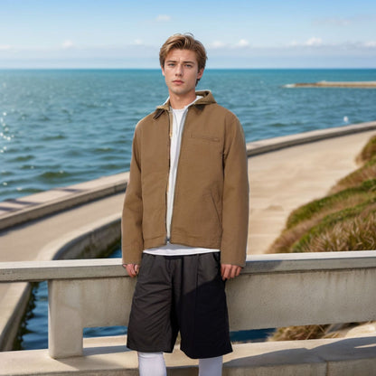 Herren Freizeitjacke Modern Sportlich Strukturiert