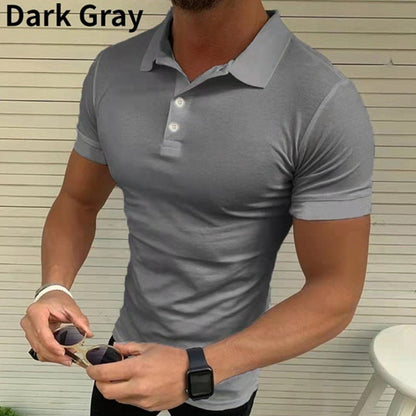 Herren Polohemd Slim Fit Moderner Kragen