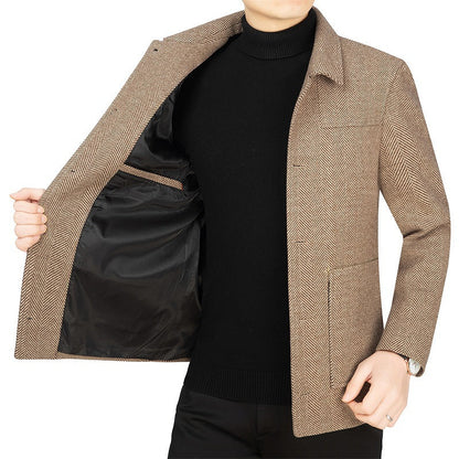 Herren Jacke Modern Slim Fit V-Ausschnitt Schick