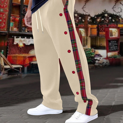 Herren Freizeithose Bequem Modern Mit Knopfverschluss