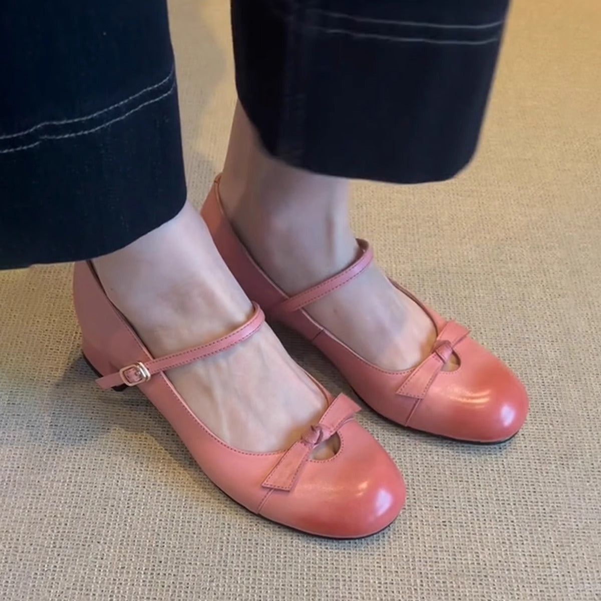 Damen Ballerinas Bequem Kreuzriemen Schnürung Elegante Schuhe