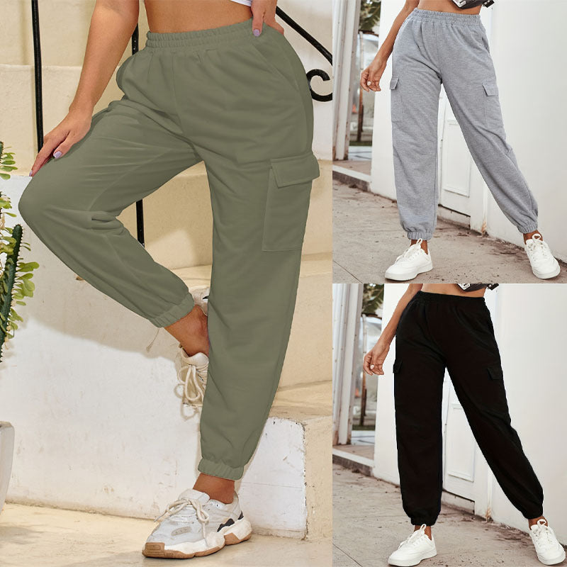 Damen Cargo-Hose Bequem Elastisch Mit Taschen - BerlinGlamour