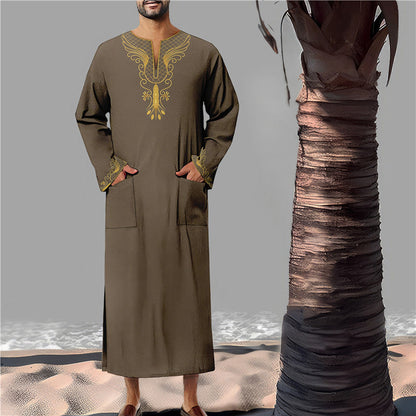 Herren Kaftan Modern mit Stickerei Elegant