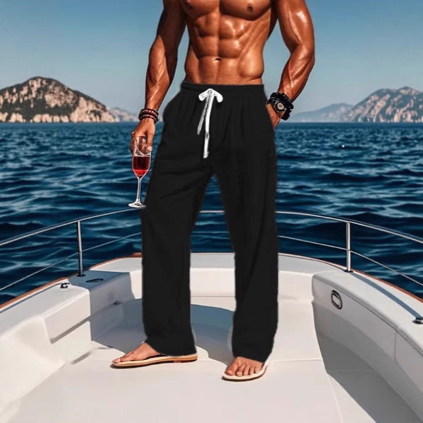 Herren Strandhose Lässig Elastisch Mit Taschen