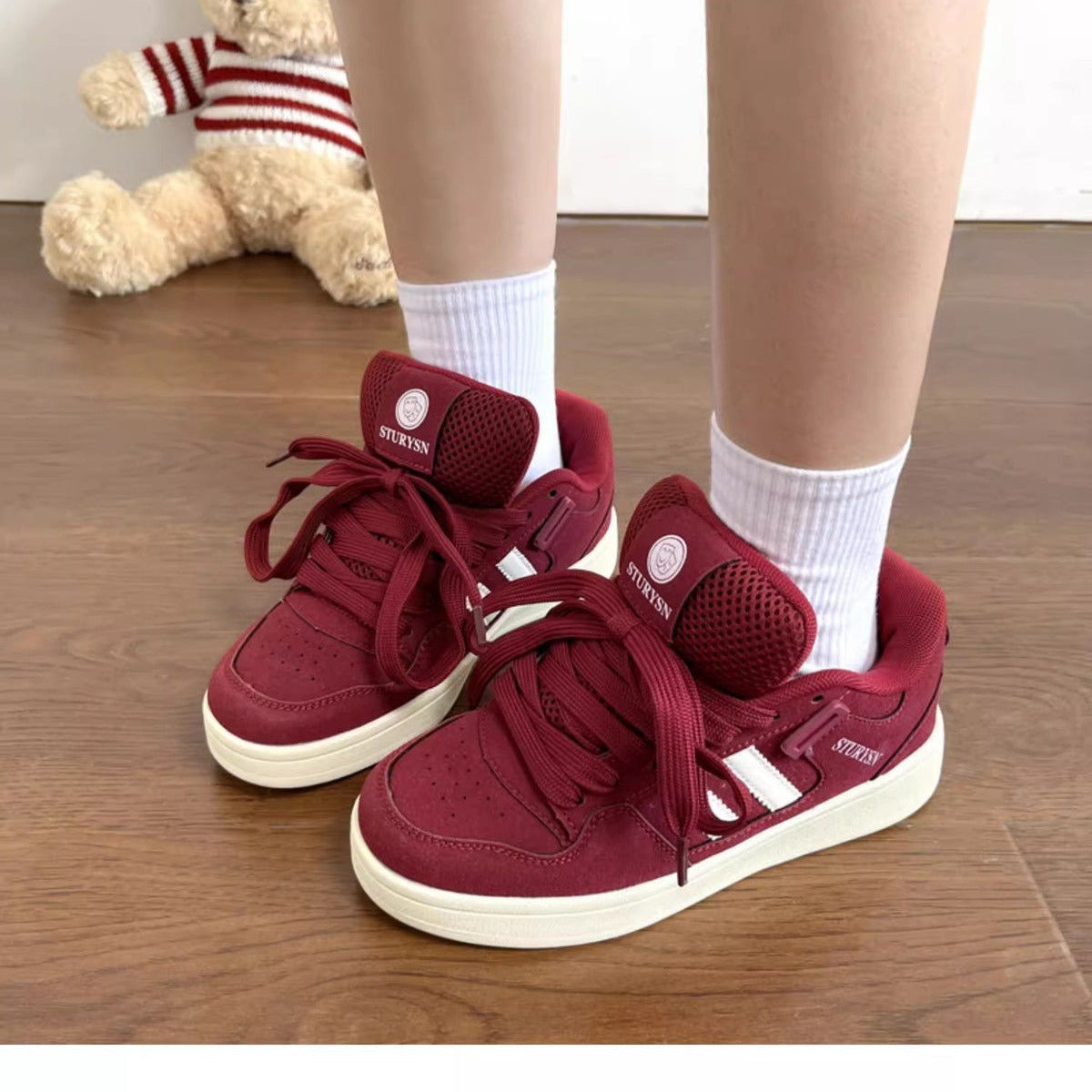 Damen Sneaker Sportlich Bequem Mit Gepolsterter Sohle