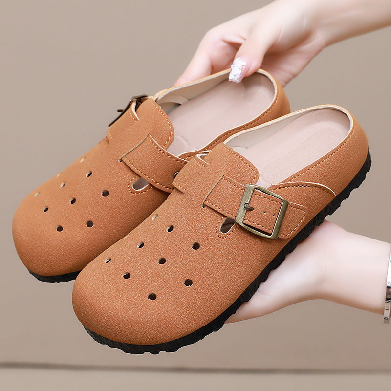 Damen Clogs Bequem Verstellbarer Riemen Komfort Schuhe - BerlinGlamour