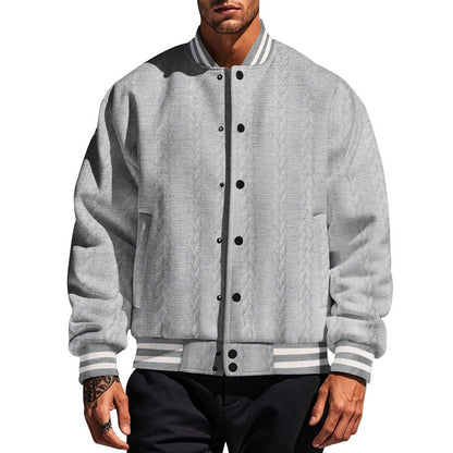 Herren Strickjacke Gesteppt Modern mit Seitentaschen