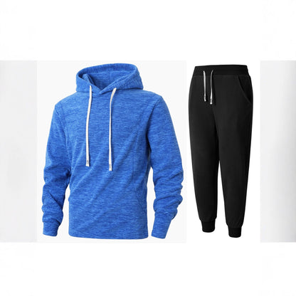 Herren Sportanzug Fleece Kapuzenpullover Jogginghose Set