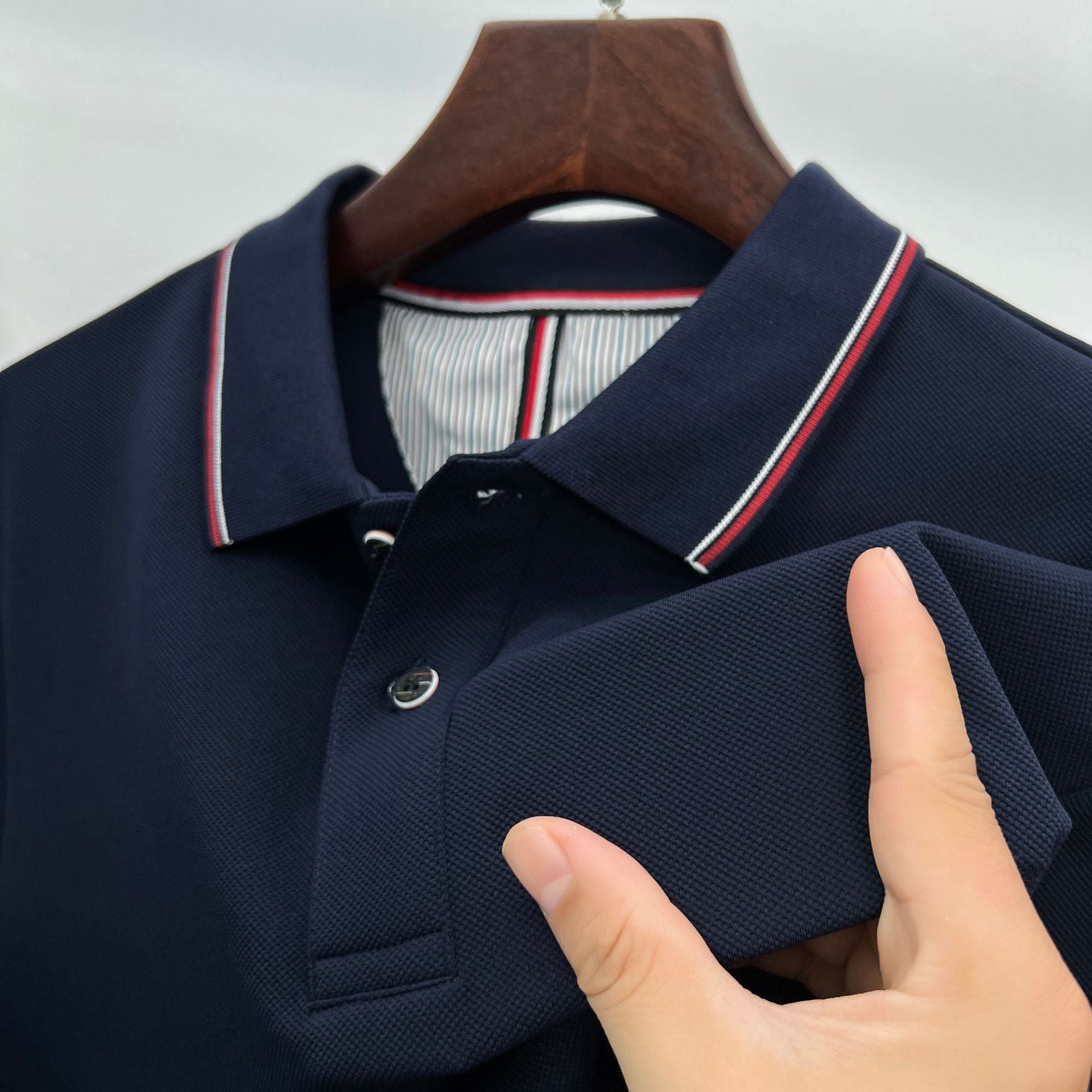 Herren Polo Langarm Moderner Kragen Stylisch Elegant - BerlinGlamour