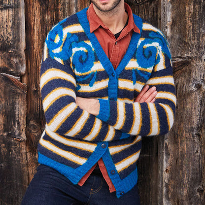 Herren Strickpullover Gemustert Modern Berlin Style