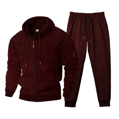 Herren Sportanzug Kapuzenpullover mit Reißverschlusstaschen