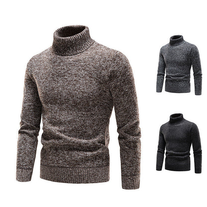 Herren Rollkragenpullover Wolle Warm Elegant