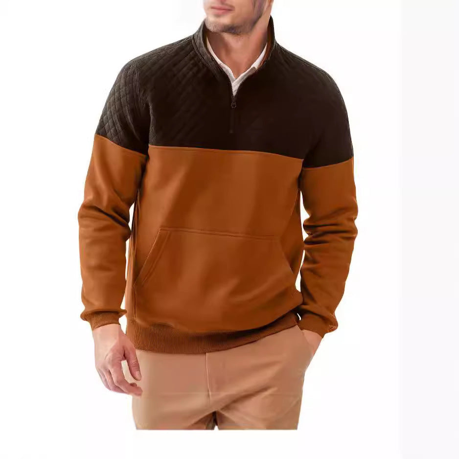 Herren Stepppullover Warm Hochkragen Kängurutasche - BerlinGlamour