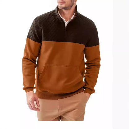 Herren Stepppullover Warm Hochkragen Kängurutasche - BerlinGlamour
