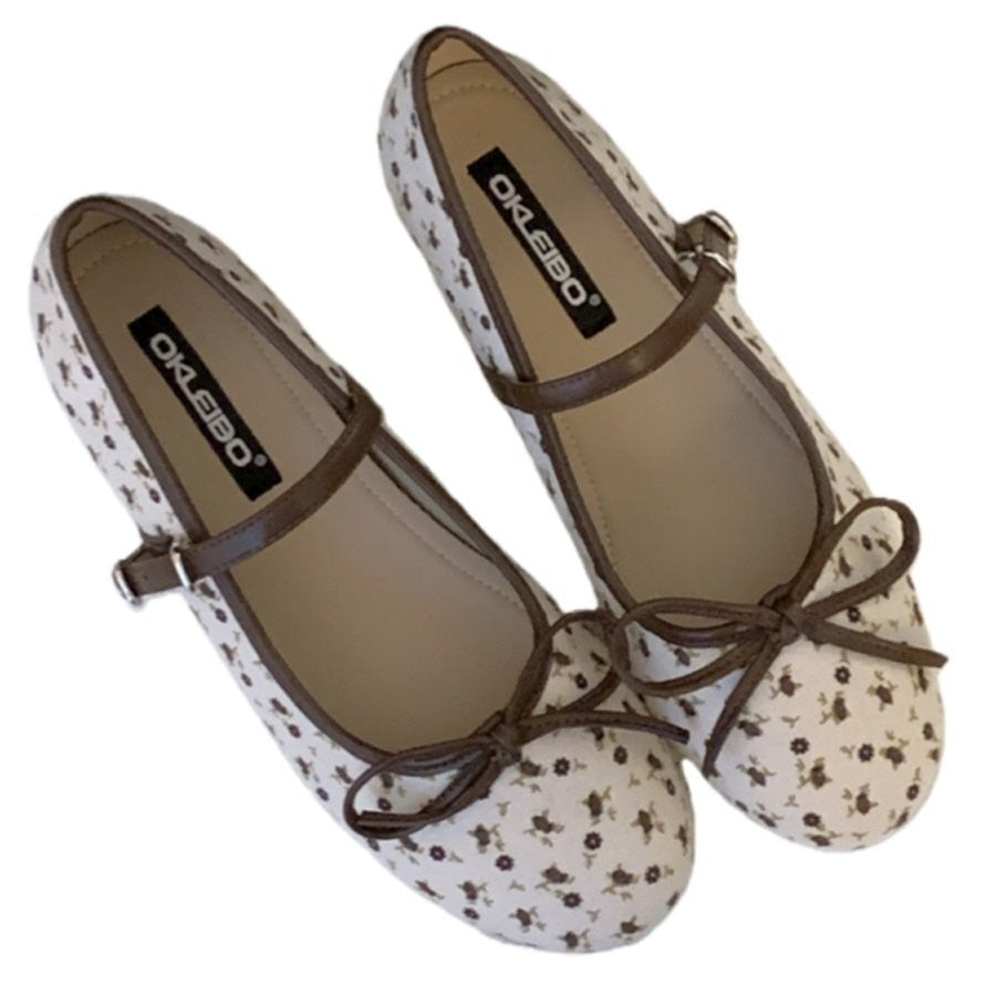 Damen Ballerinas Blumenmuster Sommer Mode Schuhe
