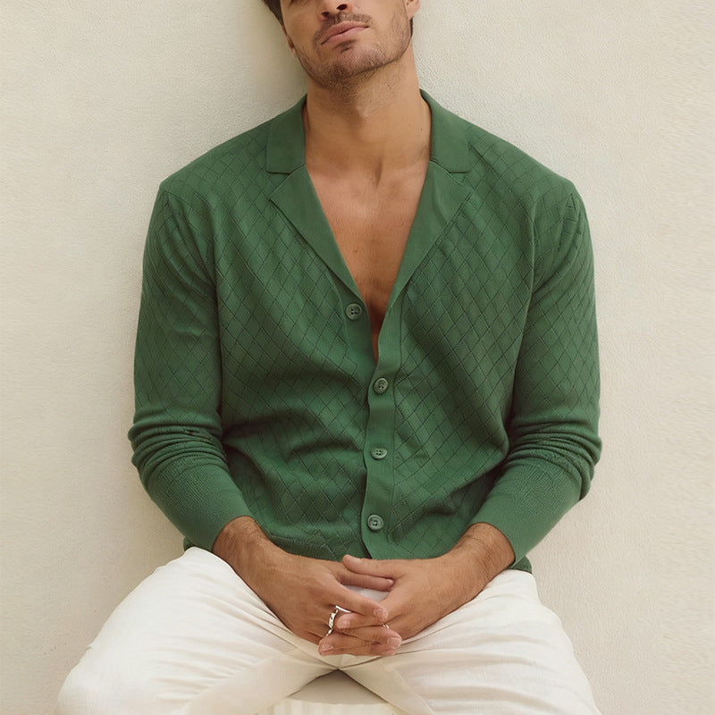 Herren Strickjacke Elegant Hochwertig Muster