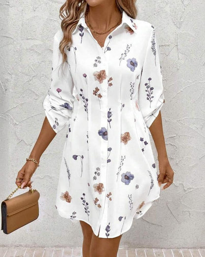 Damenkleid Blusestyle Floral Modern Komfortschnitt