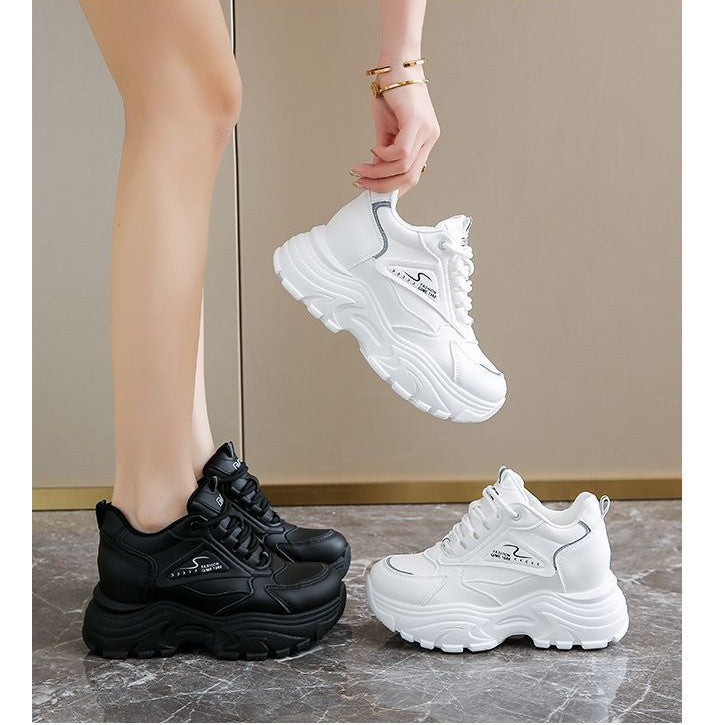 Damen Sneaker Chunky Weite Sohle atmungsaktiv Sportlich - BerlinGlamour