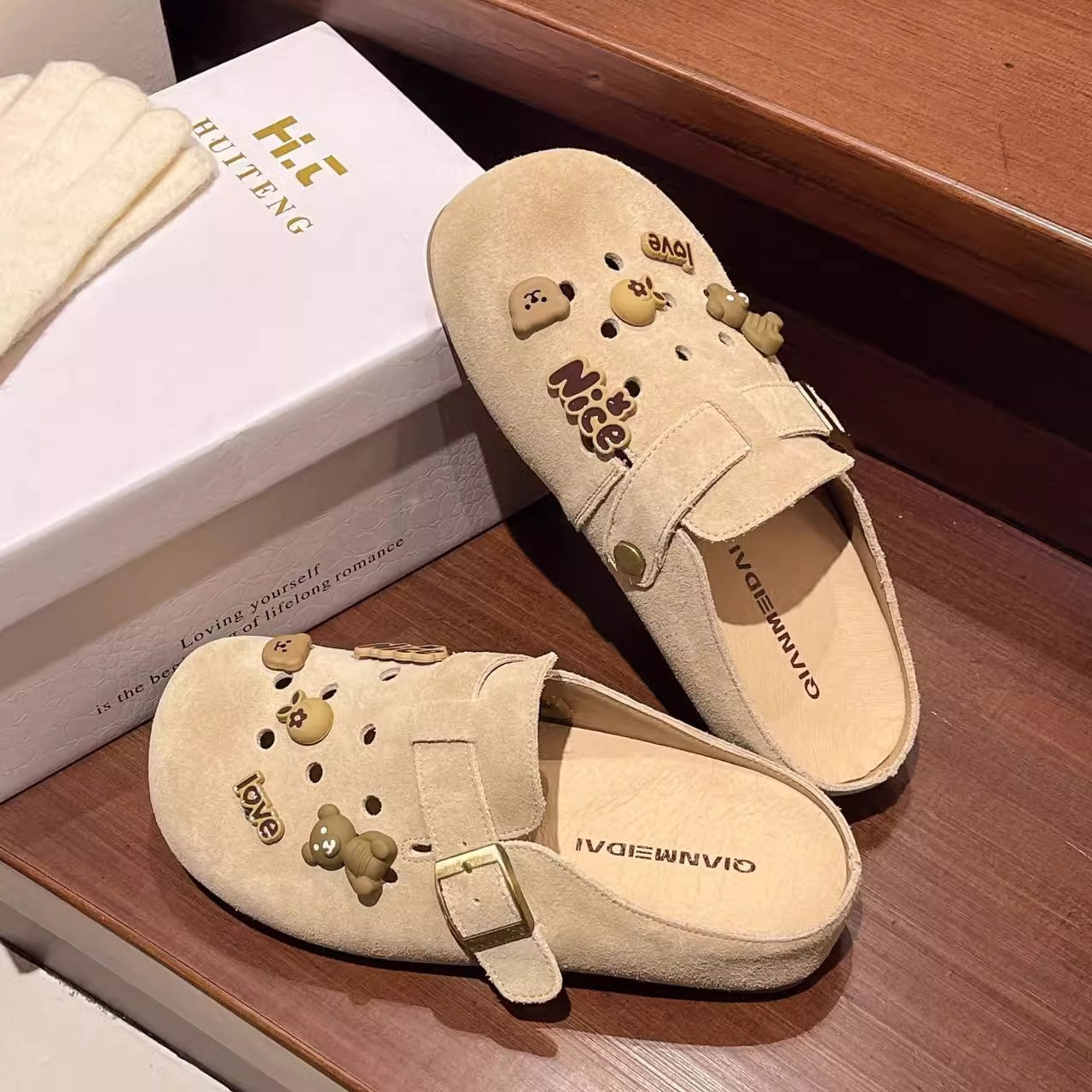 Damen Clogs Modisch Riemendesign Dekorativ Sommer