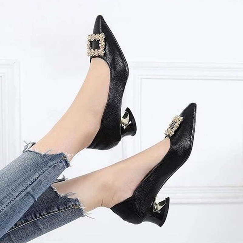 Damen Ballerinas Schmuckdetail Weich Innenfutter Elegant