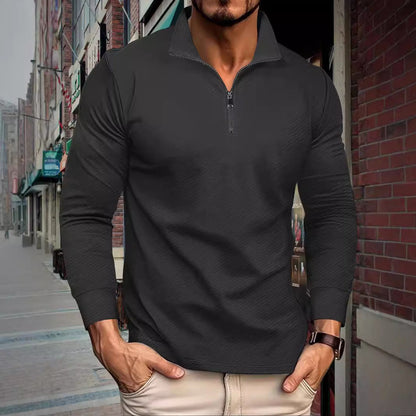 Herren Sportpullover Kurz Reißverschluss Funktionsshirt