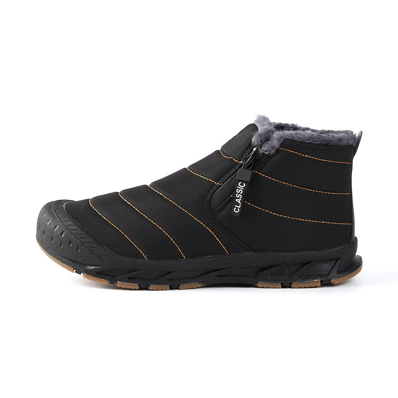 Damen Winterstiefel Gefüttert Rutschfest Mit Klettverschluss