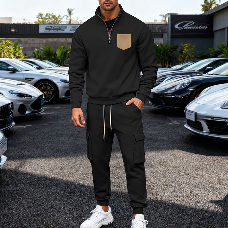 Herren Sportanzug Modern Sportlich Grau