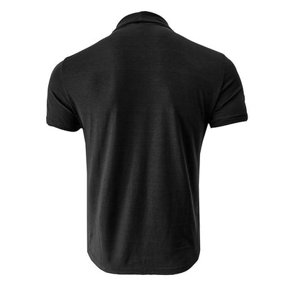 Herren T-Shirt Kurzarm Modern mit Rollkragen Trendy