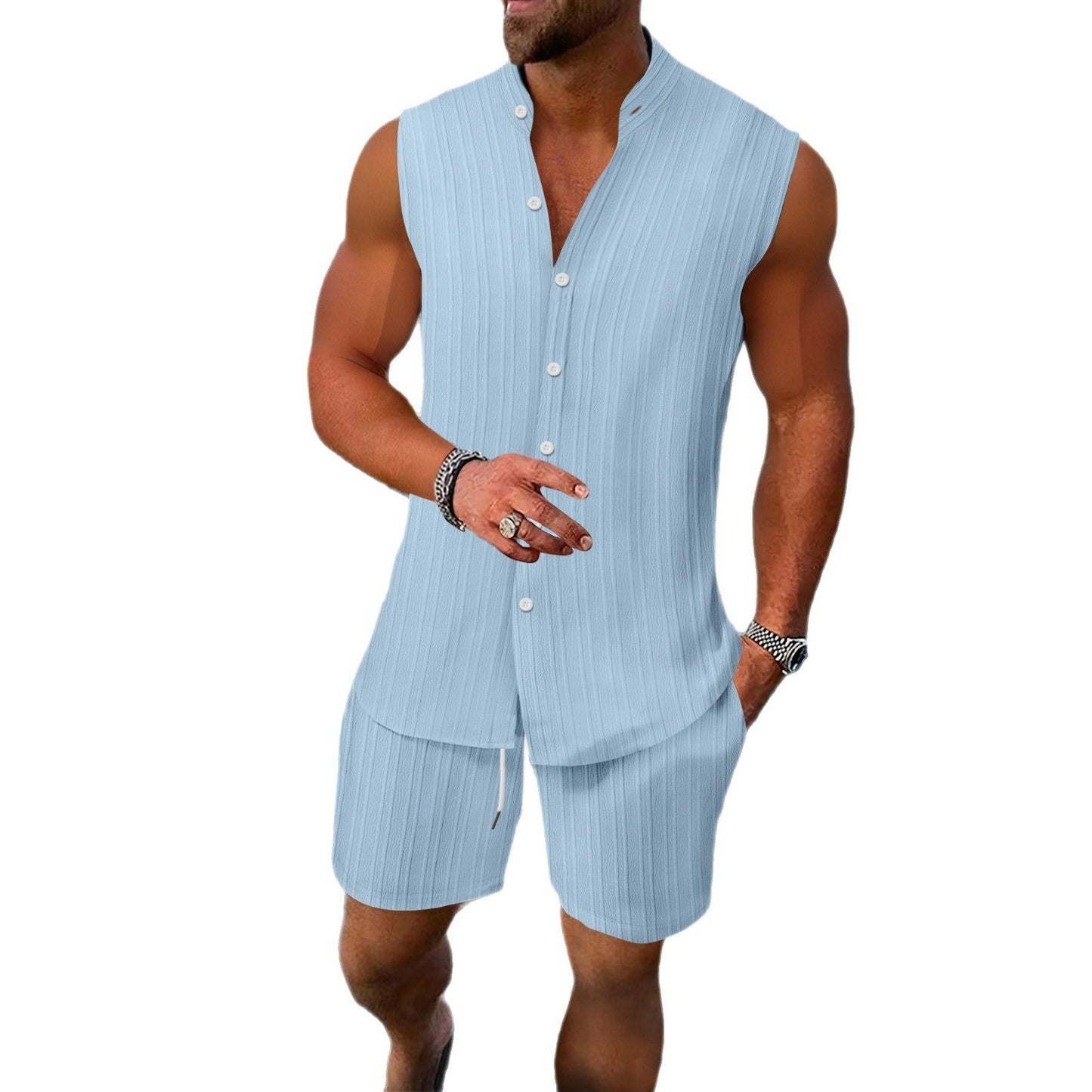 Männer Sommer Lounge Set Ärmellos Leicht Berlin