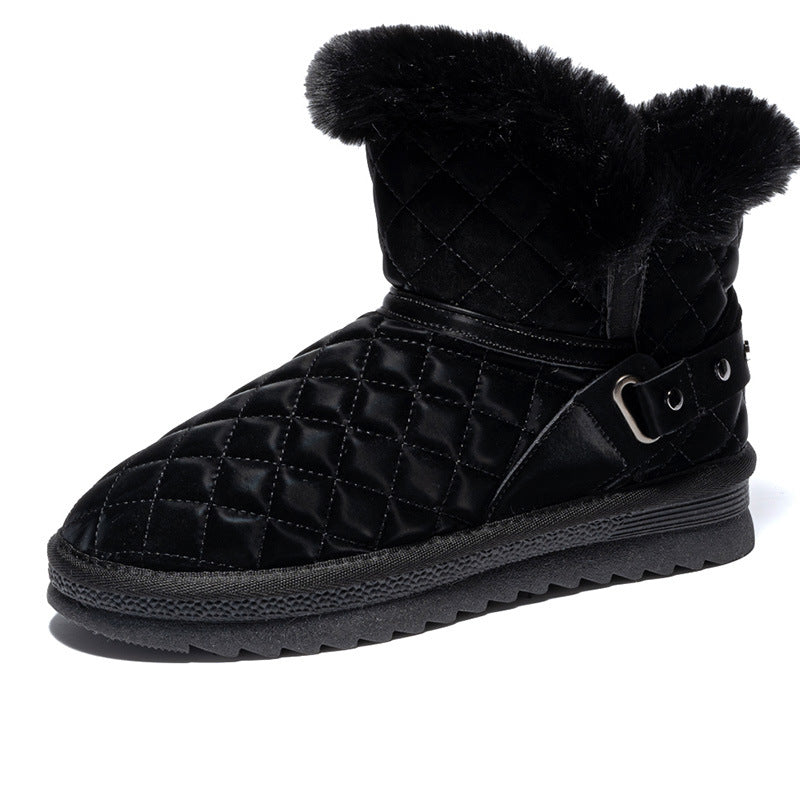 Damen Winterstiefel Kuschelig Warm Kunstfell Modisch