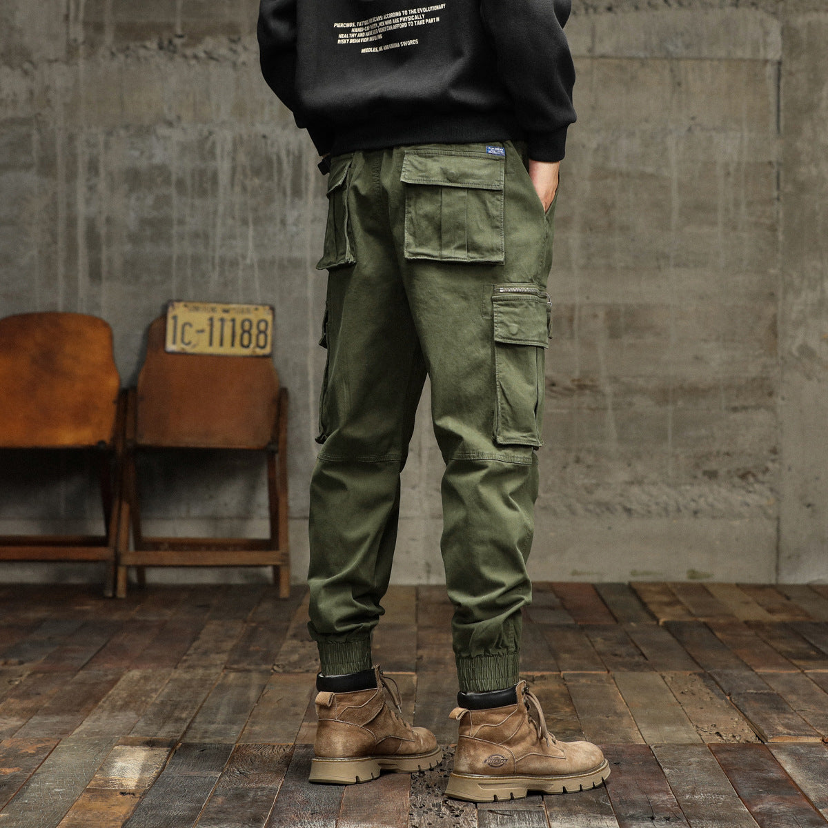 Herren Cargo-Hose Robust Multifunktional Taschen Baumwolle