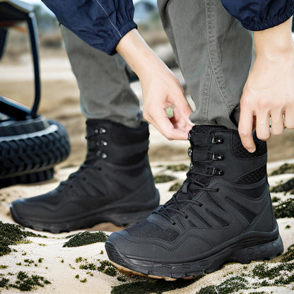 Herren Sicherheitsstiefel Taktisch Schwarz Robust