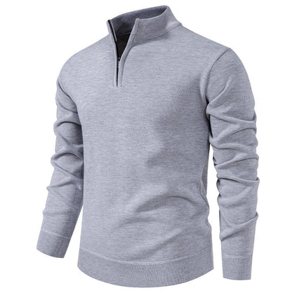 Herren Strickpullover Kurzarm mit Reißverschluss