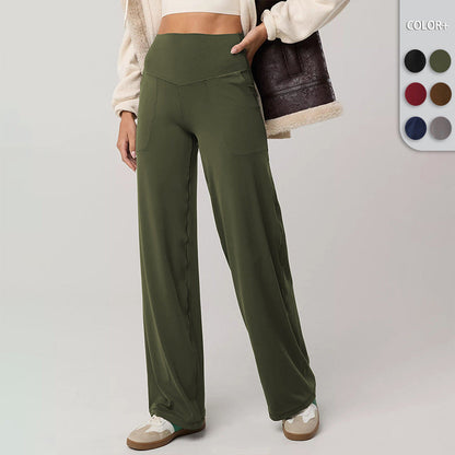 Damen Palazzo-Hose Hochwerder Komfort Schnitt Sportlich - BerlinGlamour