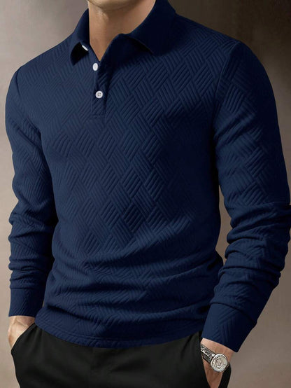 Herren Polohemd Langarm Slim Fit Berlin Style