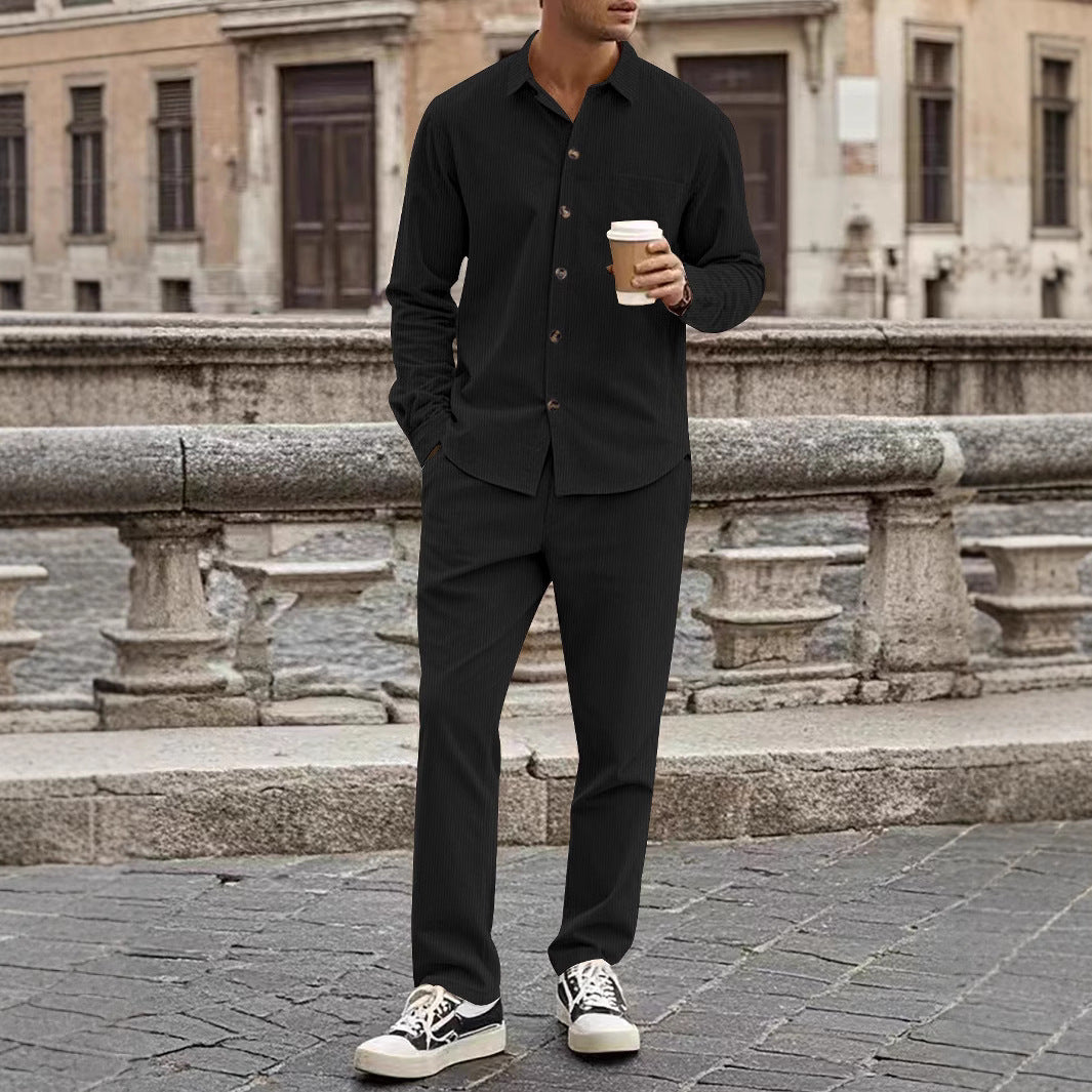 Herren Freizeitanzug Modern mit Hemd und bequemer Hose