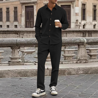 Herren Freizeitanzug Modern mit Hemd und bequemer Hose