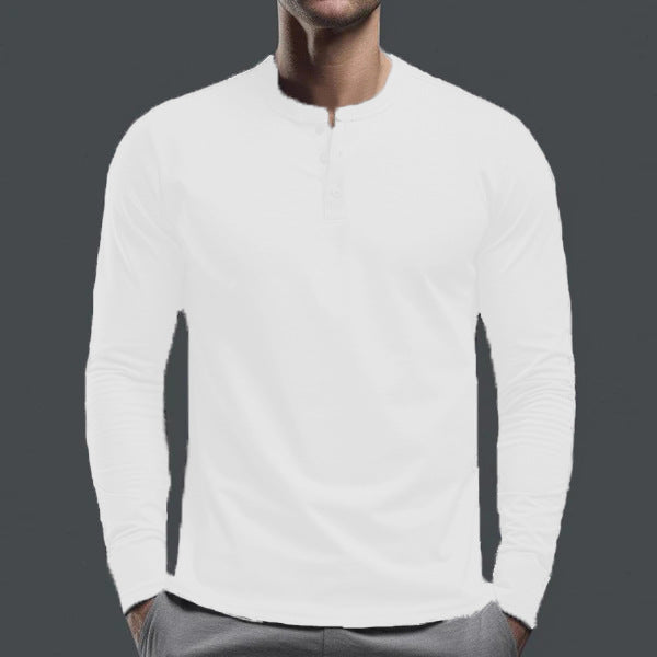 Herren Langarmhemd Baumwolle Bequem Knopfleiste Modern