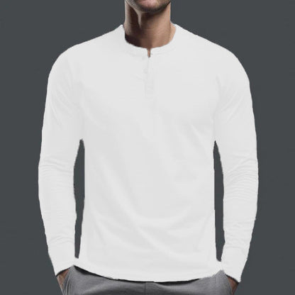 Herren Langarmhemd Baumwolle Bequem Knopfleiste Modern