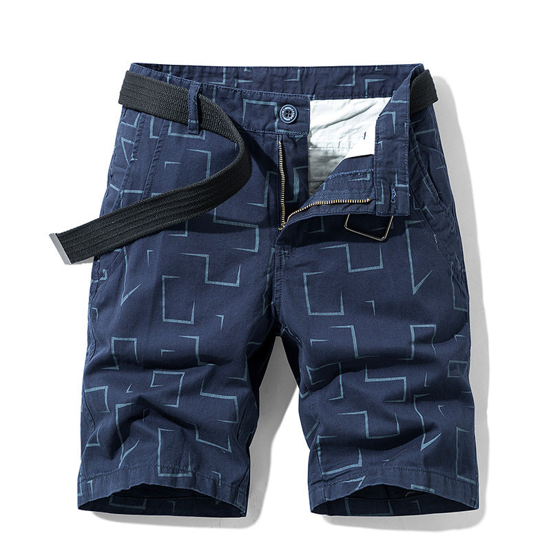 Herren Cargoshorts Elastisch Geometrisches Muster Modern