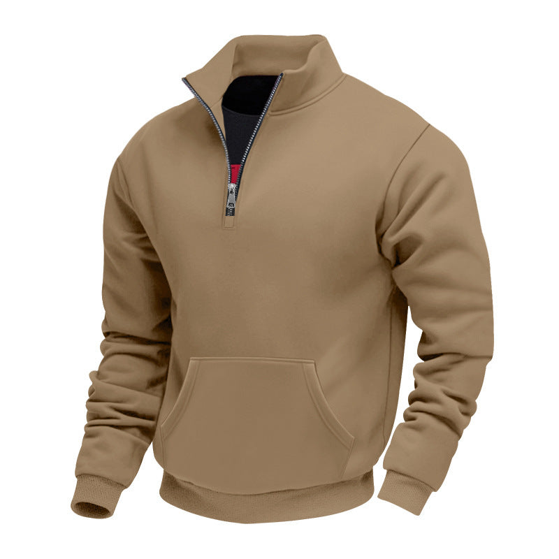 Herren Fleece Pullover Halbzipp Modern Warm