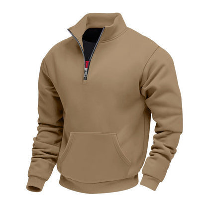 Herren Fleece Pullover Halbzipp Modern Warm